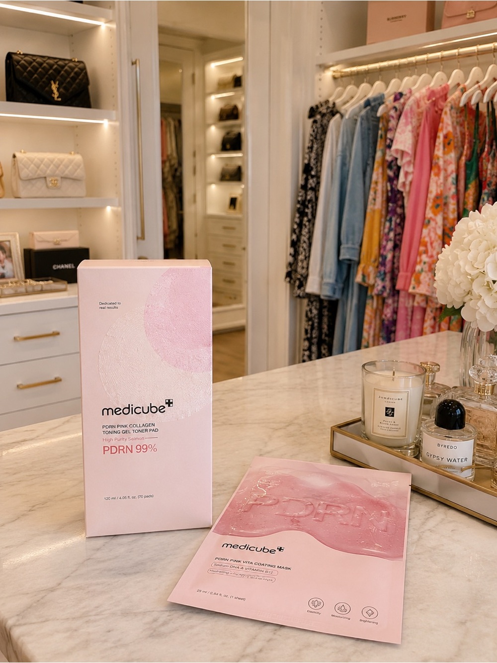 💗 Medicube PDRN Pink Collagen K Beauty Skincare Duo Toner Pads + PDRN Vita Mask